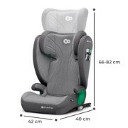 Imagine SCAUN AUTO KINDERKRAFT JUNIOR FIX2 I-SIZE, 100-150 CM, ROCKET GREY