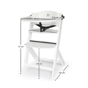 Imagine SCAUN DE MASA KINDERKRAFT ENOCK, 3 IN 1, FULL WHITE