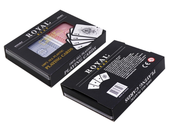 Imagine SET 2 PACHETE CARTI ROYAL CANASTA POKER DIN PLASTIC