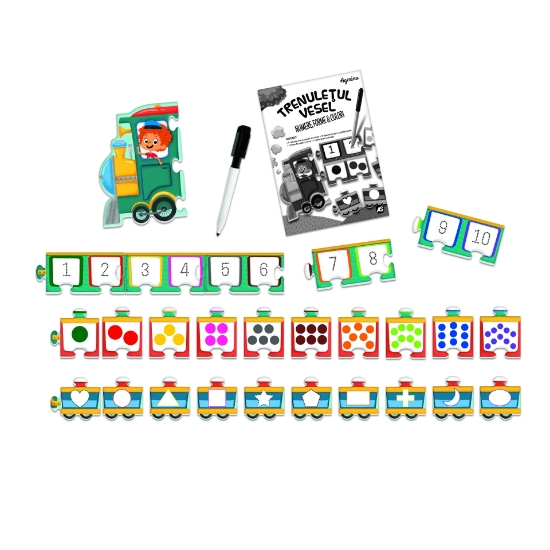 Imagine TRENULETUL VESEL NUMERE FORME CULORI