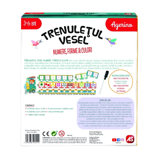 Imagine TRENULETUL VESEL NUMERE FORME CULORI