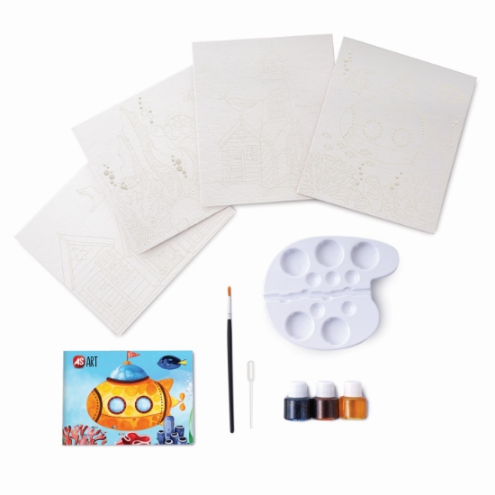 Imagine Set desen AS Art acuarelă peisaj marin