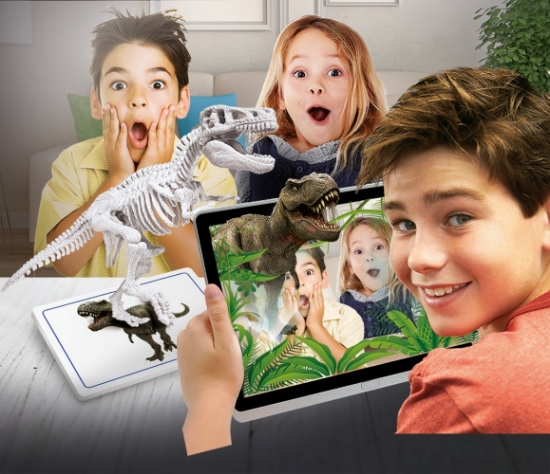 Imagine DESCOPERA DINOZAURUL T-REX & TRICERAPTOR FLUO STIINTA SI JOACA