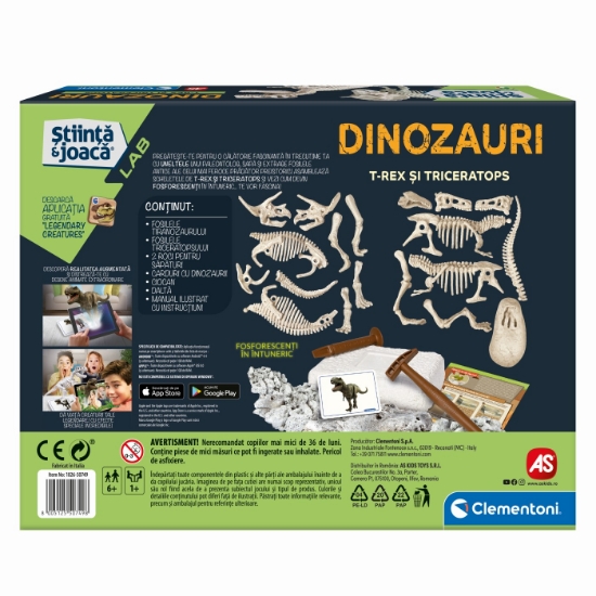 Imagine DESCOPERA DINOZAURUL T-REX & TRICERAPTOR FLUO STIINTA SI JOACA