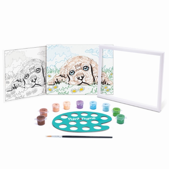 Imagine Pictează și înrămează Căţeluşul iubitor