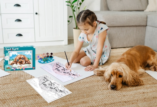 Imagine Pictează și înrămează Căţeluşul iubitor