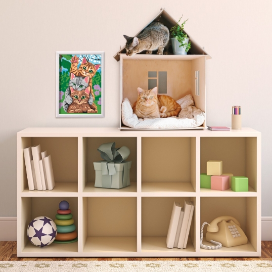 Imagine  Pictează și înrămează Pisici Amuzante