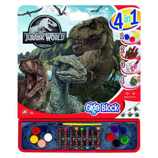 Imagine JURASSIC WORLD SET PENTRU DESEN GIGA BLOCK 4 IN 1