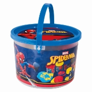 Imagine GALETUSA CU 4 BORCANASE DE PLASTILINA SI ACCESORII DE MODELAT SPIDERMAN