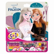 Imagine Frozen – Set creativ 5 în 1 cu acuarele, markere și autocolante