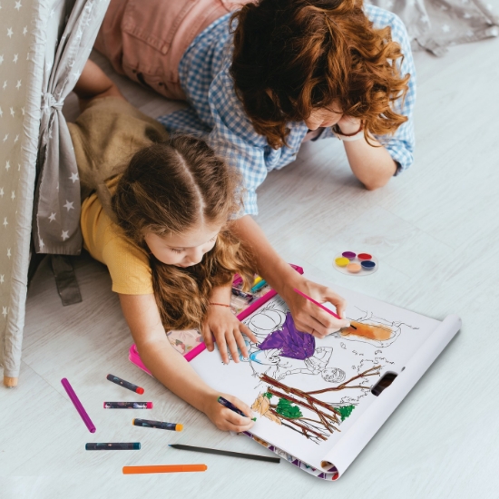 Imagine Frozen – Set creativ 5 în 1 cu acuarele, markere și autocolante