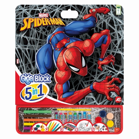 Imagine SPIDER MAN SET PENTRU DESEN GIGA BLOCK 5 IN 1 