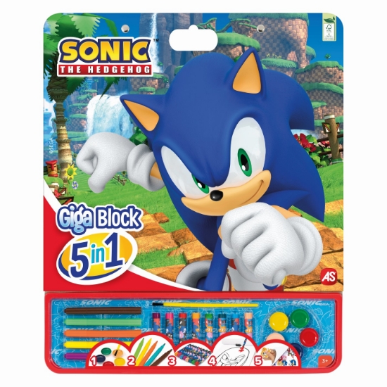 Imagine SONIC THE HEDGEHOG SET PENTRU DESEN GIGA BLOCK 5 IN 1