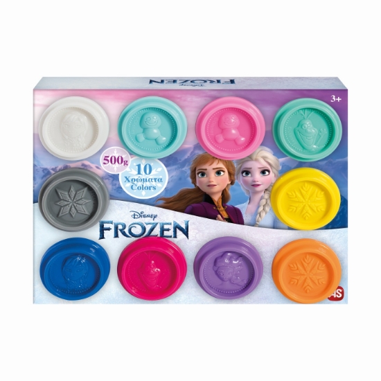 Imagine Set 10 borcănașe de plastilină Frozen în ambalaj de carton