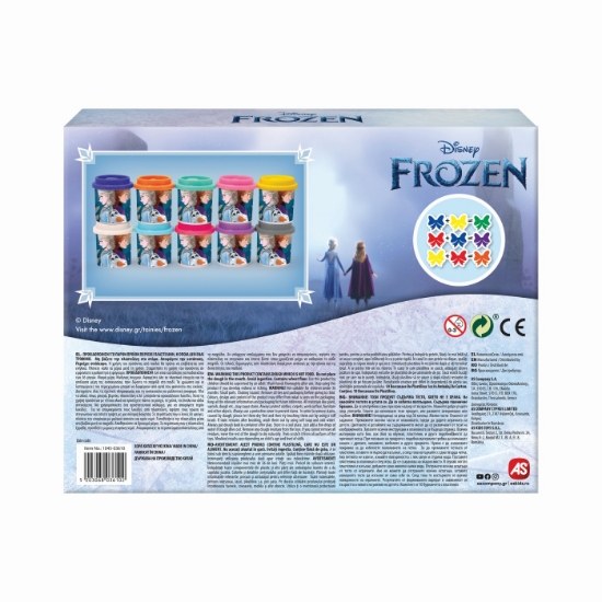 Imagine Set 10 borcănașe de plastilină Frozen în ambalaj de carton