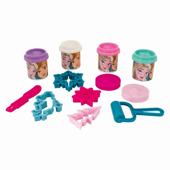 Imagine Găletușa cu 4 borcănașe de plastilină și accesorii Frozen