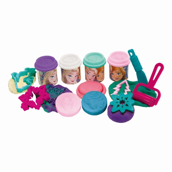 Imagine Găletușa cu 4 borcănașe de plastilină și accesorii Frozen
