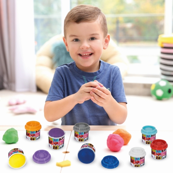 Imagine Set 10 borcănașe de plastilină Spiderman în ambalaj de carton