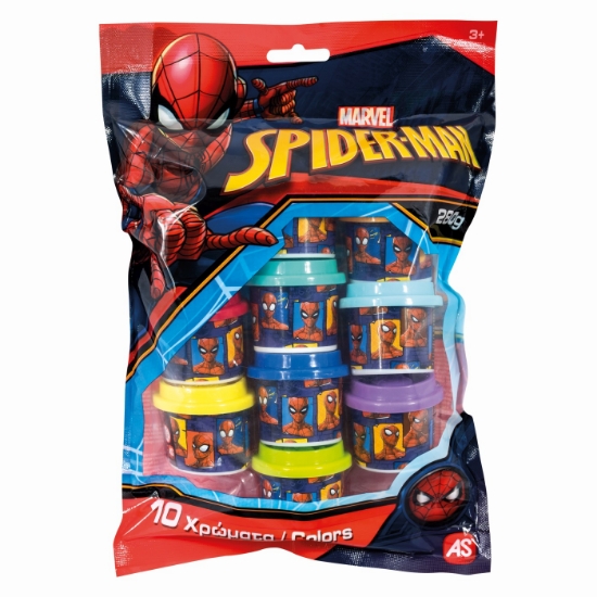 Imagine SET 10 BORCANASE DE PLASTILINA SPIDERMAN IN PUNGA DE PLASTIC