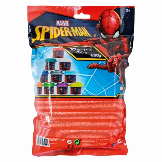 Imagine Set 10 borcănașe de plastilină Spiderman în pungă de plastic