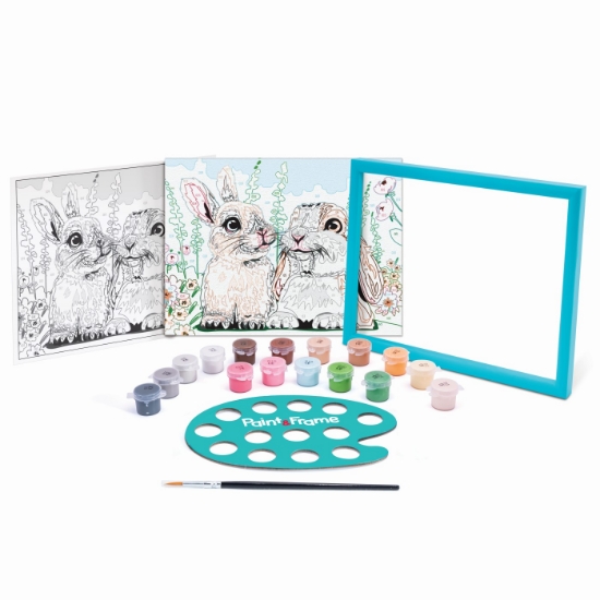 Imagine Pictează și înrămează iepurașii drăguți