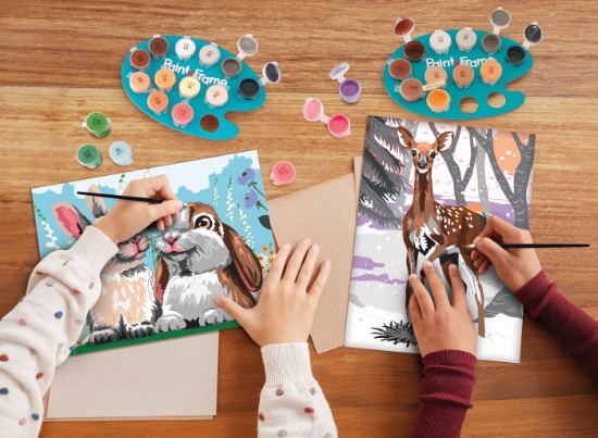 Imagine Pictează și înrămează iepurașii drăguți