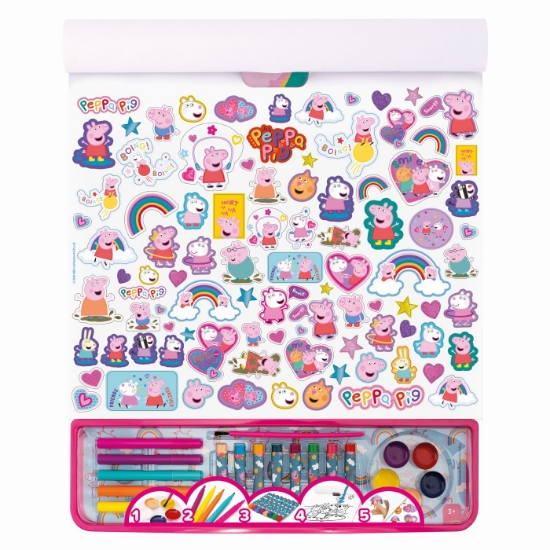 Imagine Set pentru desen Giga Block 5 în 1 Peppa Pig