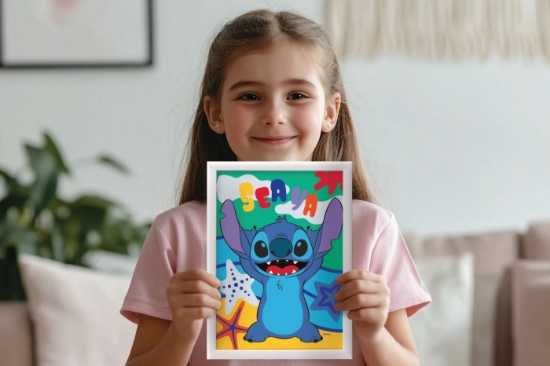 Imagine Pictează și înrămează Disney Stitch
