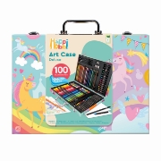 Imagine Happi Hobbi Art Case Set de desen Deluxe cu 100 de accesorii Unicorn