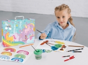 Imagine Happi Hobbi Art Case Set de desen Deluxe cu 100 de accesorii Unicorn