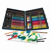 Imagine HAPPI HOBBI ART CASE SET DE DESEN DELUXE CU 100 DE ACCESORII DINOZAUR