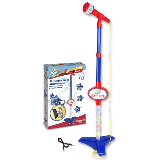 Imagine Bontempi microfon cu stativ albastru