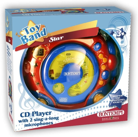 Imagine BONTEMPI CD PLAYER PORTABIL CU 2 MICROFOANE SI ADAPTOR
