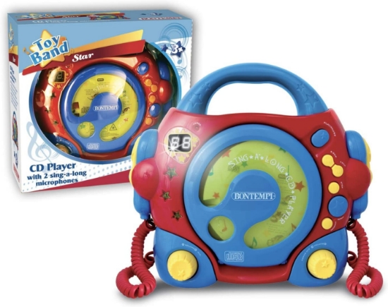 Imagine Bontempi CD Player portabil cu 2 microfoane și adaptor