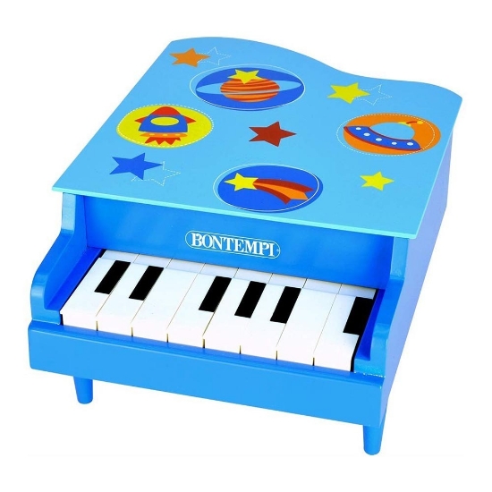 Imagine Bontempi pian din lemn cu 8 clape bleu