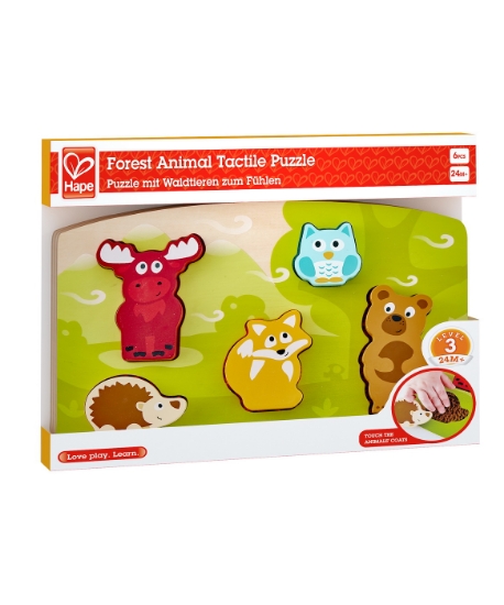 Imagine Hape Puzzle Tactil – Animalele din pădure