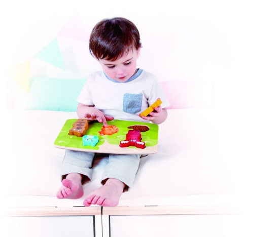 Imagine Hape Puzzle Tactil – Animalele din pădure