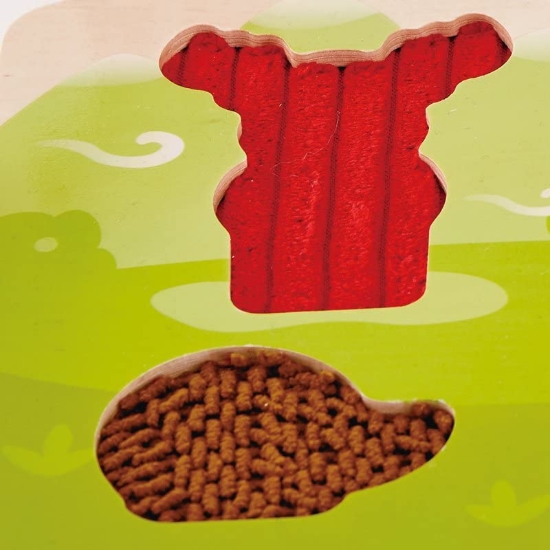 Imagine Hape Puzzle Tactil – Animalele din pădure