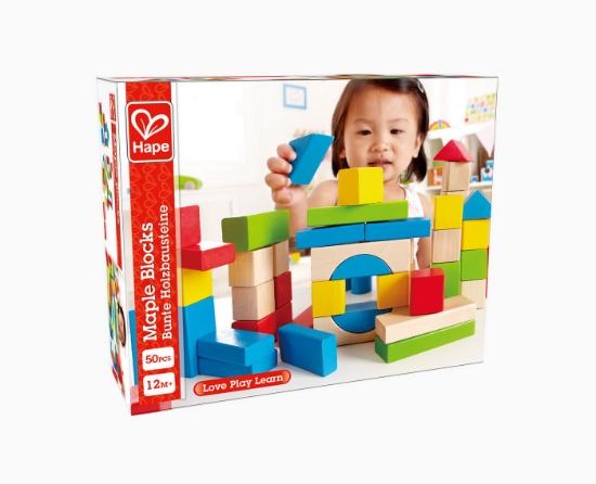 Imagine Hape Set piese de construit multicolor