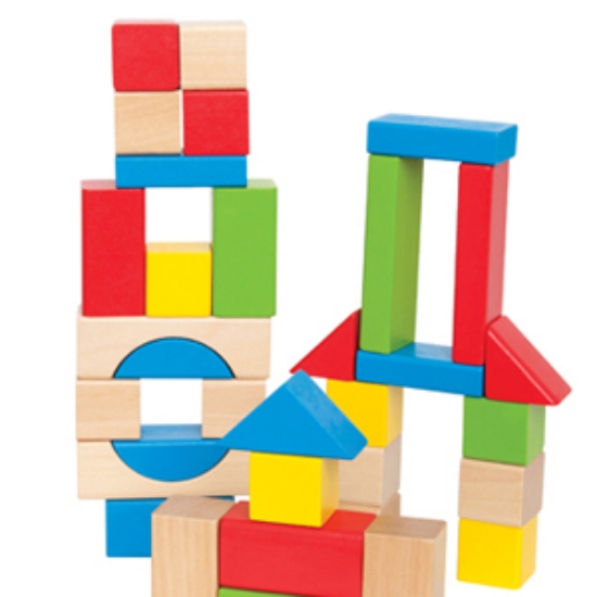 Imagine Hape Set piese de construit multicolor