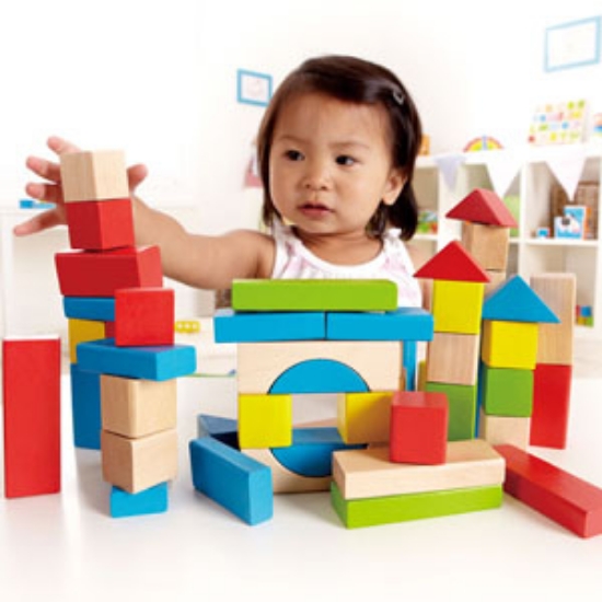 Imagine Hape Set piese de construit multicolor