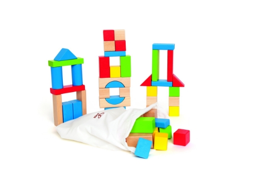 Imagine Hape Set piese de construit multicolor