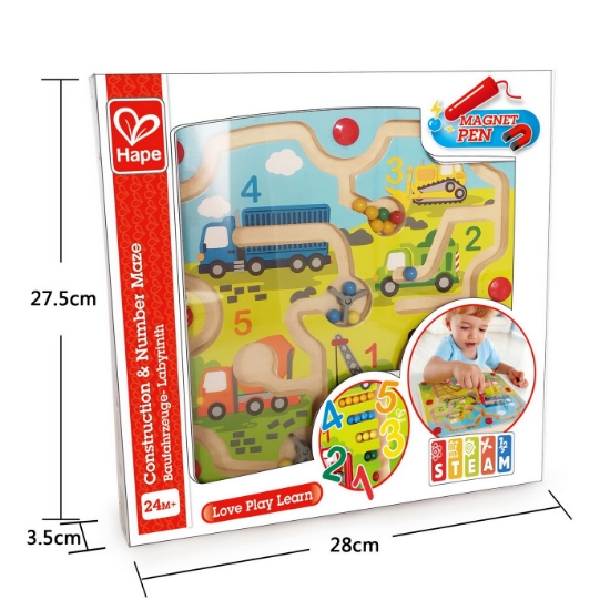 Imagine Hape labirint magnetic construcții și numere