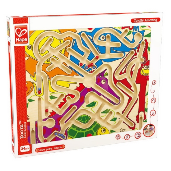 Imagine HAPE LABIRINT MAGNETIC ZOO&#39;M - DISTRACTIE LA DUBLU