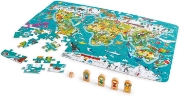 Imagine Hape Puzzle 2-în-1 Turul lumii