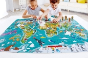 Imagine Hape Puzzle 2-în-1 Turul lumii