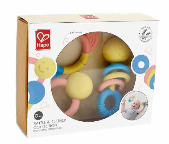 Imagine Hape set inel dentiție și zornăitoare