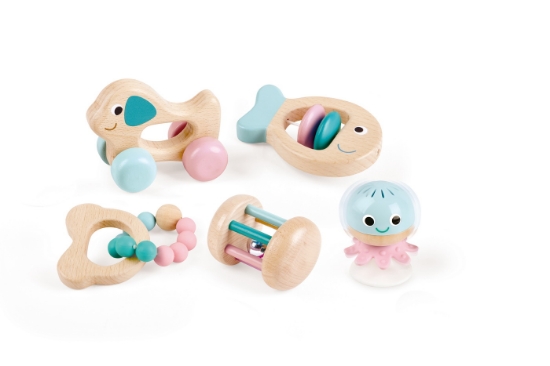 Imagine Hape – Set 5 jucării zornăitoare senzoriale