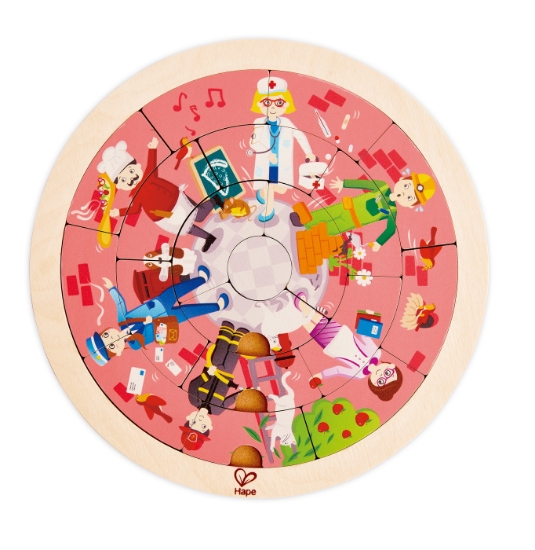 Imagine Hape Puzzle rotund cu 2 fețe