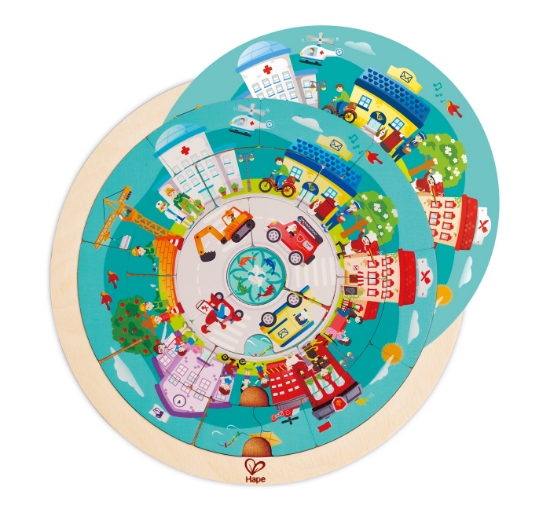 Imagine Hape Puzzle rotund cu 2 fețe